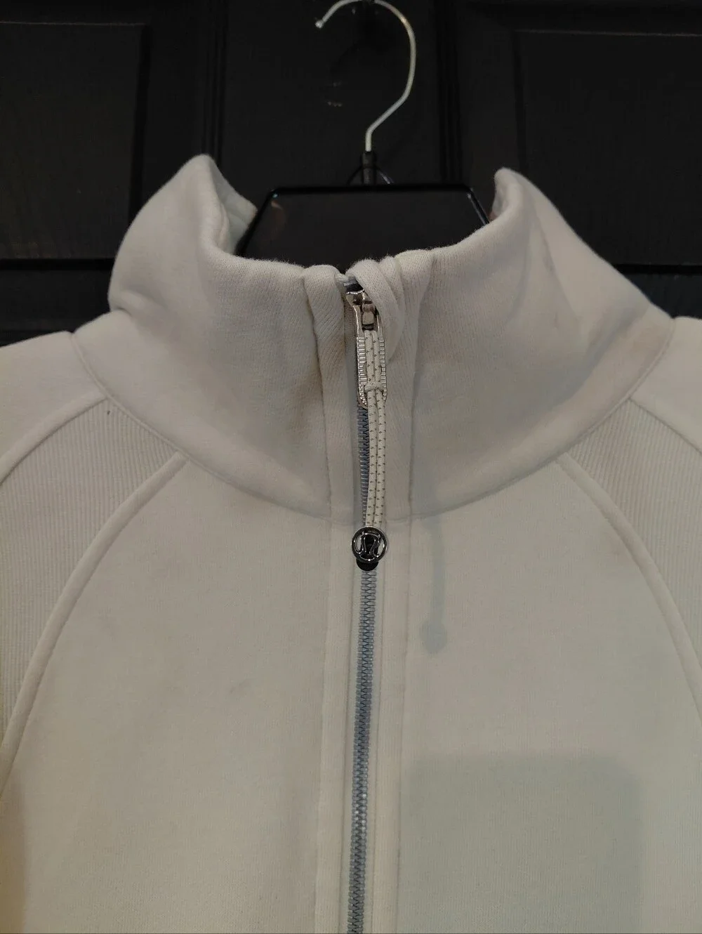 Lululemon Sz. M/L White Opal Scuba Oversized Funnel Neck Half-Zip